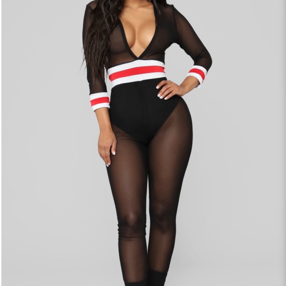 Mesh Black Jumpsuit